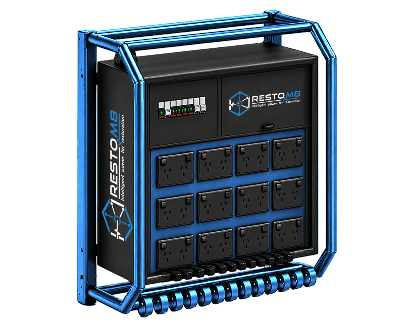 Restom8 temporary power unit, efficient for disaster recovery, custom-built for residential and commercial use in Australia.